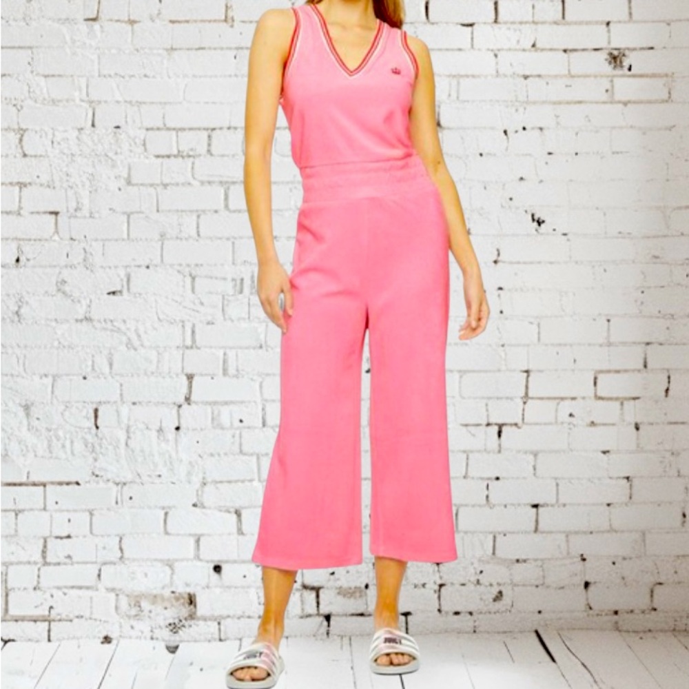 JUICY COUTURE Terrycloth knee length jumpsuit women’s size Large